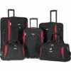 Flieks 5 Piece Luggage Set Deluxe Expandable Rolling Suitcase (black&red) -suitcase shop 41zsVEVwoVL 161cb5d5 153b 401c a73b cebc1aa68b5d