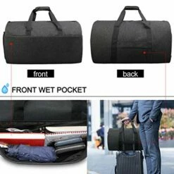 Garment Bags Convertible Suit Travel Bag With Shoes Compartment Waterproof Large Carry On Duffel Bags Garment Weekender Bag For Men Women Black -suitcase shop 51 dKOCJ1bL