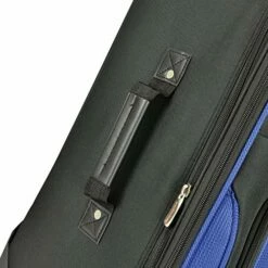 U.S. Traveler New Yorker Lightweight Softside Expandable Travel Rolling Luggage Set, Blue, 4-Piece (15/21/25/29) -suitcase shop 51 l UURnZL