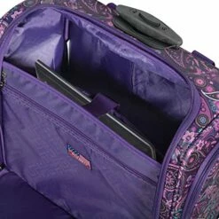 Olympia Under The Seat Carry-on, Purple Paisley -suitcase shop 5107apqAB2L
