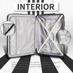 COOLIFE Luggage Expandable Suitcase PC+ABS 3 Piece Set With TSA Lock Spinner Carry On 20in24in28in(Black, 3 Piece Set) -suitcase shop 5117t8YAP0L