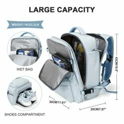 Large Travel Backpack Women, Carry On Backpack,Hiking Backpack Waterproof Outdoor Sports Rucksack Casual Daypack School Bag Fit 14 Inch Laptop With USB Charging Port Shoes Compartment -suitcase shop 511tl9q4GKL