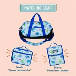 Wildkin Kids Overnighter Duffel Bags For Boys & Girls, Measures 18 X 9 X 9 Inches Duffel Bag For Kids, Carry-On Size & Ideal For School Practice Or Overnight Travel, BPA-free (Dinosaur Land) -suitcase shop 511xoeYdFAL
