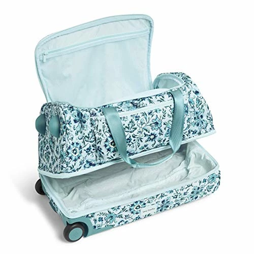 Vera Bradley Women's Recycled Lighten Up ReActive Foldable Duffel Rolling Suitcase, Cloud Floral, One Size 4 Vera Bradley Women's Recycled Lighten Up ReActive Foldable Duffel Rolling Suitcase, Cloud Floral, One Size - Image 2