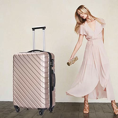4PC 18-28 Inch Hardshell Luggage ABS Luggages Sets With Spinner Wheels Hard Shell Spinner Carry On Suitcase (Champagne Gold, 4 PCS) 6 4PC 18-28 Inch Hardshell Luggage ABS Luggages Sets With Spinner Wheels Hard Shell Spinner Carry On Suitcase (Champagne Gold, 4 PCS) - Image 5