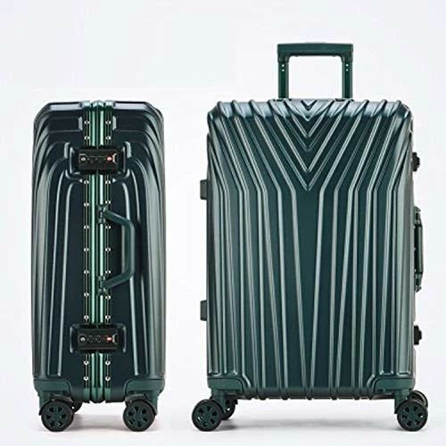 New Aluminum Frame Rolling Luggage Women Travel Bag Trolley Suitcase Carry On Luggage,Green,26 4 New Aluminum Frame Rolling Luggage Women Travel Bag Trolley Suitcase Carry On Luggage,Green,26 - Image 2