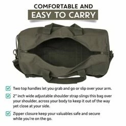 Semper Fi Skull Corp Sport Heavyweight Canvas Duffel Bag (Medium (19" X 9" X 9"), Olive & Black) -suitcase shop 513A7bRVxRL fa97d018 6f46 460a b716 c5e3b358d7d2