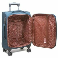 Dejuno Aurora Lightweight Denim 3-Piece Spinner Luggage Set, Navy -suitcase shop 513yViphPQL
