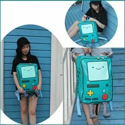 Adventure Time BackpackS Finn And Jake Skybird Beemo BMO BackpackS Water Resistant Cartoon Robot Backpacks For Women Men College School Student Laptop Green PU Backpacks -suitcase shop 514Qg4PK1HL