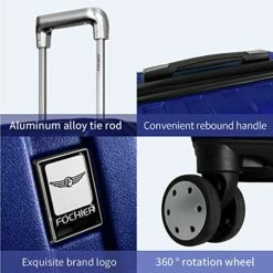 FOCHIER F Hard Shell Luggage 3 Piece Set With Spinner Wheels, Expandable Lightweight Suitcase With TSA Lock 20 24 28 Inch, Blue -suitcase shop 514qlM2XyyL