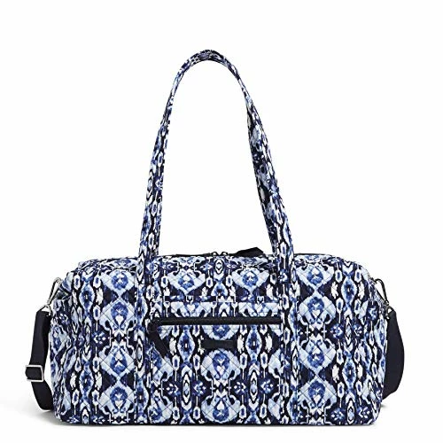 Vera Bradley Women's Cotton Medium Travel Duffel Bag, Ikat Island, One Size 3 Vera Bradley Women's Cotton Medium Travel Duffel Bag, Ikat Island, One Size