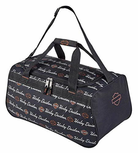 Harley Davidson Harley-Davidson Signature Script Sports Duffel Bag W/Adjustable Strap - Black 3 Harley Davidson Harley-Davidson Signature Script Sports Duffel Bag W/Adjustable Strap - Black