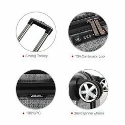 Carry On Luggage With Spinner Wheels And Integrated Weight Scale Built In TSA Lock Hard Shell Lightweight PC 20 Inch Rolling Travel Suitcase Small Cabin -suitcase shop 515iuQwZfyL