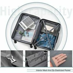 Merax Luggage Set With TSA Lock, All Expandable 3 Piece Hardshell Lightweight Suitcase Set 20inch 24inch 28inch (Apple Green) -suitcase shop 5166YdB4mTL