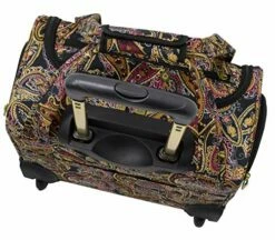 London Fog Cranford 15" Under The Seat Bag, Black Gold Plum Paisley -suitcase shop 517QbCfCbkL 92d4451f 2177 4e81 985c 21a81e707571