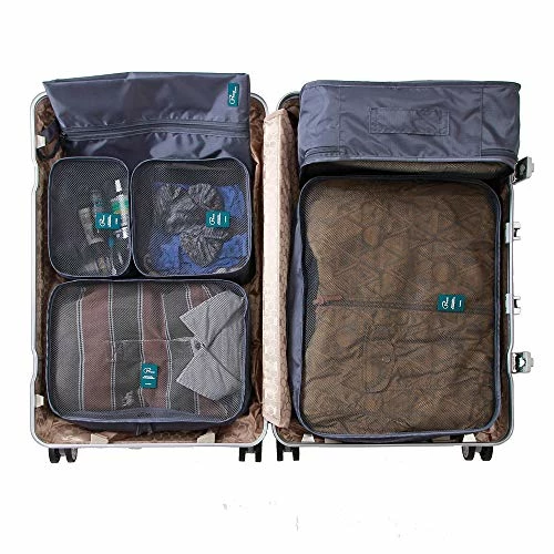 6 Set Packing Cubes Travel Luggage Organizer Waterproof Mesh Lightweight Suitcase Storage Bag Clothing Laundry Bag Shoe Bag (Grey) 8 6 Set Packing Cubes Travel Luggage Organizer Waterproof Mesh Lightweight Suitcase Storage Bag Clothing Laundry Bag Shoe Bag (Grey) - Image 6