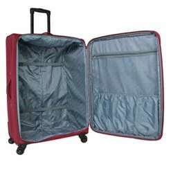 World Traveler Embarque Lightweight 2-PC Carry-On Luggage Set, Burgundy, One_Size -suitcase shop 518AdyQYxfL