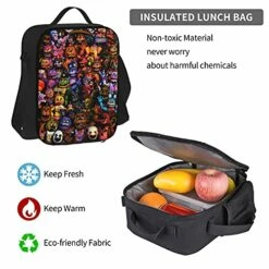 Five Nights At Freddy'S Backpack 3pcs Set Youth Boys Shoulder Bag Girls Bookbag With Lunch Bog Pencil Case Teens -suitcase shop 5190kF lz9S