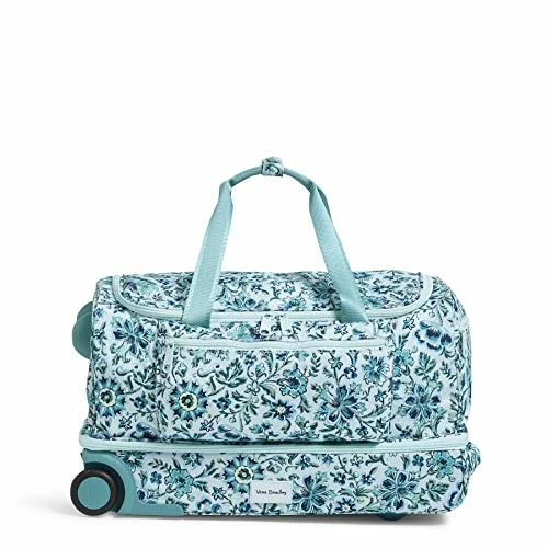 Vera Bradley Women's Recycled Lighten Up ReActive Foldable Duffel Rolling Suitcase, Cloud Floral, One Size 3 Vera Bradley Women's Recycled Lighten Up ReActive Foldable Duffel Rolling Suitcase, Cloud Floral, One Size
