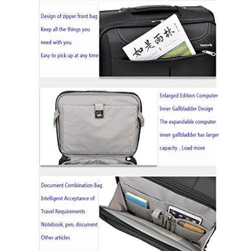 ZH Carry-On Luggage Business Travel Wheeled Rolling Laptop PC Tablet Computer Trolley Backpack, Suitcase Hand Luggage Cabin Approved Bag Lightweight For Trave Men Women 9 ZH Carry-On Luggage Business Travel Wheeled Rolling Laptop PC Tablet Computer Trolley Backpack, Suitcase Hand Luggage Cabin Approved Bag Lightweight For Trave Men Women - Image 7