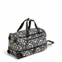 Vera Bradley Women's Recycled Lighten Up Reactive Foldable Rolling Duffle Luggage, Plaza Medallion, One Size -suitcase shop 51Azh9Pu4vS