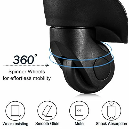 Flieks Luggage Sets 3 Piece Spinner Suitcase With TSA Lock Lightweight 20 24 28 Inch (Elegant Blue) 6 Flieks Luggage Sets 3 Piece Spinner Suitcase With TSA Lock Lightweight 20 24 28 Inch (Elegant Blue) - Image 4