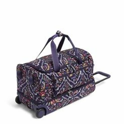 Vera Bradley Women's Duffle Luggage Lighten Up Foldable Duffel Rolling Suitcase, Foxwood Meadow, One Size -suitcase shop 51B7sLrV8nL