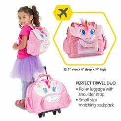 Bixbee Kids Rolling Suitcase And Backpack Set, Shark Luggage For Girls & Boys With Wheels, Telescoping Handle, Adjustable Straps And Pockets - Carry On Bag & Backpack For Airport & Travel Set Of 2 -suitcase shop 51BDHPufIgS