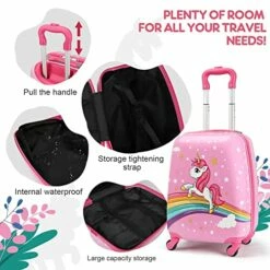 Emissary Kids Luggage With Wheels For Girls - 18” Unicorn Kids Suitcase With 14” Backpack - Kids Suitcases For Girls - Hard-Sided Rolling Kids Suitcase - Kids Carry On Luggage With Wheels 16 Emissary Kids Luggage With Wheels For Girls - 18” Unicorn Kids Suitcase With 14” Backpack - Kids Suitcases For Girls - Hard-Sided Rolling Kids Suitcase - Kids Carry On Luggage With Wheels -suitcase shop 51BXcUvizRL
