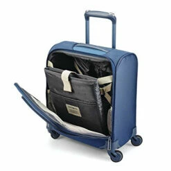 Samsonite Flexis Underseat Carry On Luggage With Spinner Wheels, Carbon Blue -suitcase shop 51BlFCxMV3L