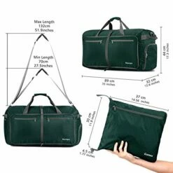 Gonex 150L Travel Duffel Bag Foldable Extra Large Duffle Bag XL Heavy Duty For Men Women For Luggage Shopping Blackish Green -suitcase shop 51C3Hk1AxkL