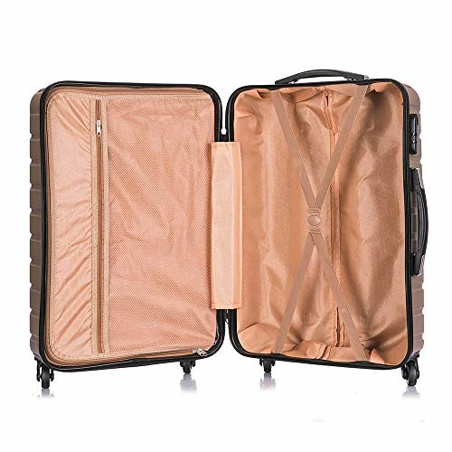 4PC 18-28 Inch Hardshell Luggage ABS Luggages Sets With Spinner Wheels Hard Shell Spinner Carry On Suitcase (Champagne Gold, 4 PCS) 5 4PC 18-28 Inch Hardshell Luggage ABS Luggages Sets With Spinner Wheels Hard Shell Spinner Carry On Suitcase (Champagne Gold, 4 PCS) - Image 4