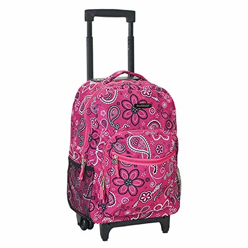 Rockland Luggage 17 Inch Rolling Backpack, Bandana, Medium 3 Rockland Luggage 17 Inch Rolling Backpack, Bandana, Medium
