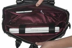 JKM And Company THE BARRINGTON Black Python & Alligator Compatible With Computer IPad, Laptop Tablet Rolling Tote Bag Briefcase Carryall Bag 10 JKM And Company THE BARRINGTON Black Python & Alligator Compatible With Computer IPad, Laptop Tablet Rolling Tote Bag Briefcase Carryall Bag -suitcase shop 51DgDGnoV8L