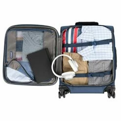 Travelpro Tourlite International Carry-On Spinner (19", Blue) -suitcase shop 51ET OWunHL