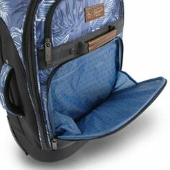 ORIGINAL PENGUIN Luggage 21" Rolling Duffel Bag, Blue Palm Tree, One Size -suitcase shop 51EWHhUUqRL