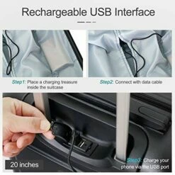 Ceilo ABS Hardside Luggage Sets With USB Interface Laptop Pocket,Lightweight Carry On Suitcase With TSA Lock&360°Spinner Wheels,Black,3-Piece Travel Luggage Set (20/24/28) -suitcase shop 51FjZj0NUNL