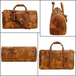 Leather Duffel Bags For Men Women - Airplane Underseat Carry On Luggage By Rustic Town -suitcase shop 51GS7UnpqKL