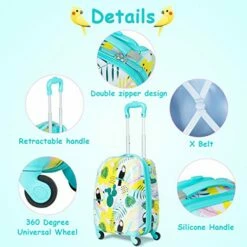 HONEY JOY 2 Pcs Kids Carry On Luggage -suitcase shop 51GrcxtXXTL