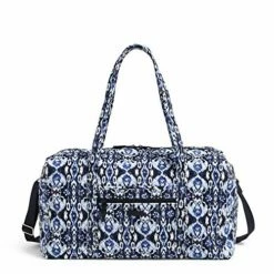 Vera Bradley Women's Signature Cotton Large Travel Duffel Bag, Ikat Island, One Size