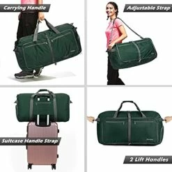 Gonex 150L Travel Duffel Bag Foldable Extra Large Duffle Bag XL Heavy Duty For Men Women For Luggage Shopping Blackish Green -suitcase shop 51I66SAQGbS