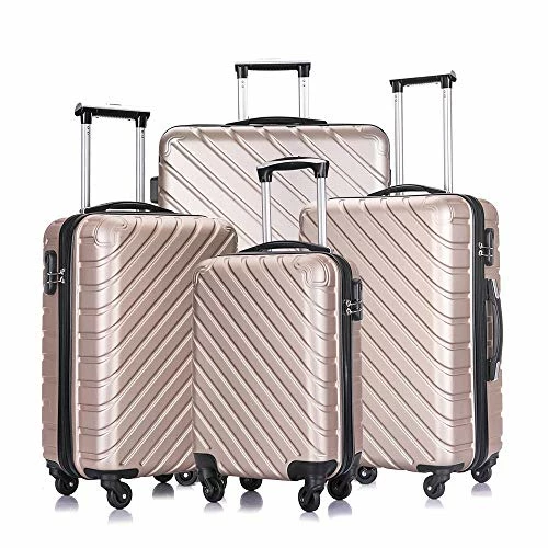 4PC 18-28 Inch Hardshell Luggage ABS Luggages Sets With Spinner Wheels Hard Shell Spinner Carry On Suitcase (Champagne Gold, 4 PCS) 10 4PC 18-28 Inch Hardshell Luggage ABS Luggages Sets With Spinner Wheels Hard Shell Spinner Carry On Suitcase (Champagne Gold, 4 PCS) - Image 9