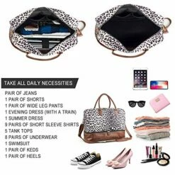 MyMealivos Canvas Weekender Bag, Overnight Travel Carry On Duffel Tote With Shoe Pouch -suitcase shop 51KSyVDxcHL