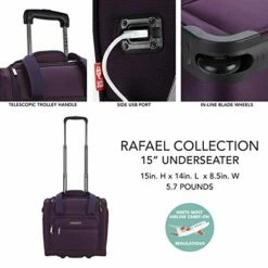 TPRC 15-Inch Under Seat Carry-On Bag, Purple, Underseater -suitcase shop 51Khv62FBEL
