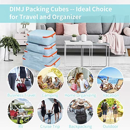 DIMJ 11 Set Packing Cubes, Travel Luggage Packing Organizers Lightweight Travel Cloth Storage Bag With Bra Underwear Cube Cosmetics Bag And Shoe Pouch 6 DIMJ 11 Set Packing Cubes, Travel Luggage Packing Organizers Lightweight Travel Cloth Storage Bag With Bra Underwear Cube Cosmetics Bag And Shoe Pouch - Image 4