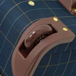 London Fog Kensington II 15" 2-Wheel Under The Seat Bag, Navy Window Pane -suitcase shop 51LyXNjLU 2BL