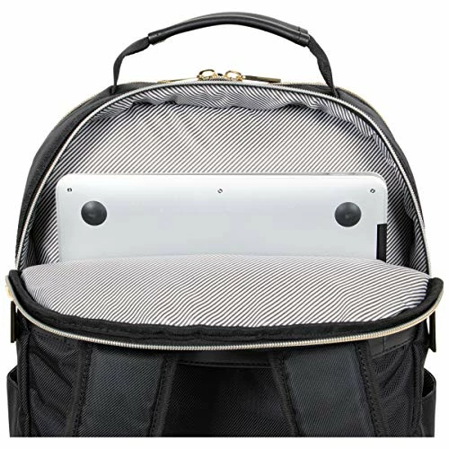 Kenneth Cole Reaction Women's Chelsea Luggage Chevron Softside 8-Wheel Spinner Expandable Suitcase Collection, Black, 2pc Bundle (Carry On+Backpack) 7 Kenneth Cole Reaction Women's Chelsea Luggage Chevron Softside 8-Wheel Spinner Expandable Suitcase Collection, Black, 2pc Bundle (Carry On+Backpack) - Image 5