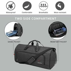 Carry On Garment Bag, 60L Large Travel Duffel Bag With Shoes Compartment Convertible Suit Travel Bag Weekender Bag For Men Women -suitcase shop 51Mvl XUYcL