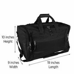 DALIX Blank Duffle Bag Duffel Bag In Black Gym Bag -suitcase shop 51MvpiiA7TL