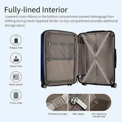 FOCHIER F Hard Shell Luggage 3 Piece Set With Spinner Wheels, Expandable Lightweight Suitcase With TSA Lock 20 24 28 Inch, Blue -suitcase shop 51NSOcAb6ZL